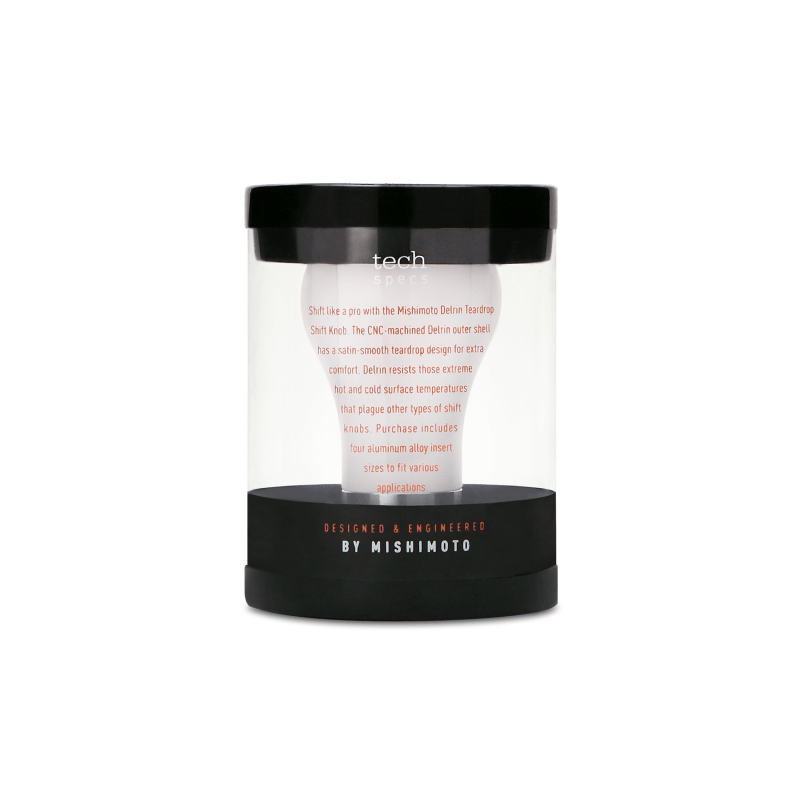 Mishimoto Teardrop Shift Knob - White - Striker Modified