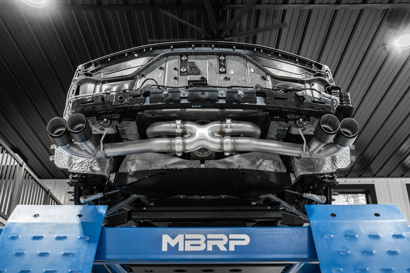 MBRP 20-25 Chevrolet Corvette C8 3in Cat Back Quad Split Rear Exit w/ Carbon Fiber Tips