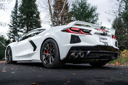 MBRP 20-25 Chevrolet Corvette C8 3in Cat Back Quad Split Rear Exit w/ Carbon Fiber Tips