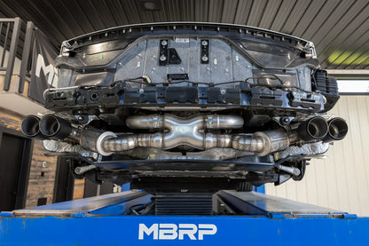 MBRP 20-25 Chevrolet Corvette C8 3in Cat Back Quad Split Rear Exit w/ Carbon Fiber Tips