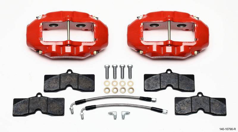 Wilwood D8-4 Rear Caliper Kit Red Corvette C2 / C3 65-82 - Striker Modified