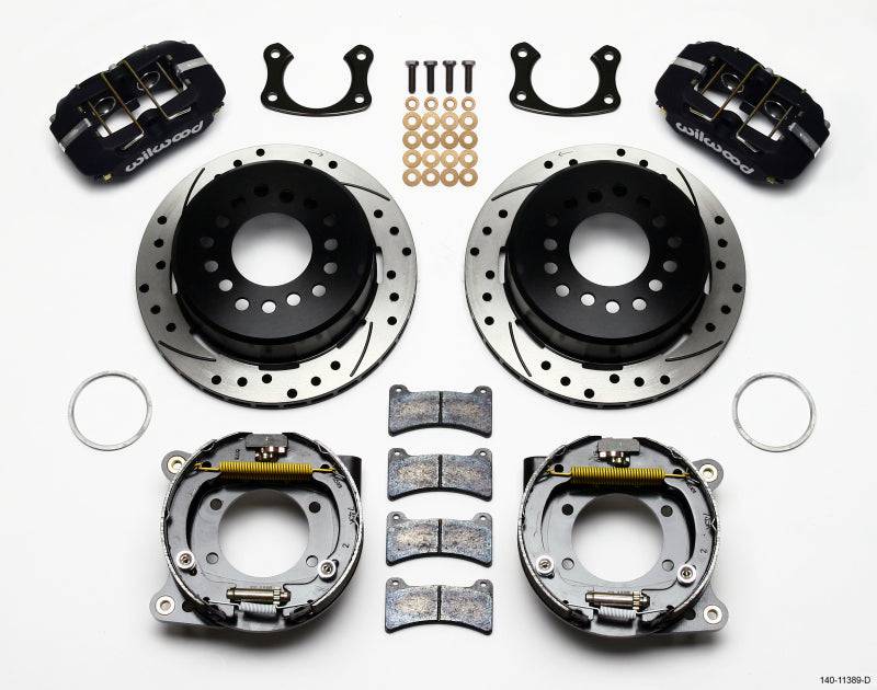 Wilwood Dynapro Low-Profile 11.00in P-Brake Kit Drilled New Big Ford 2.50in Offset - Striker Modified
