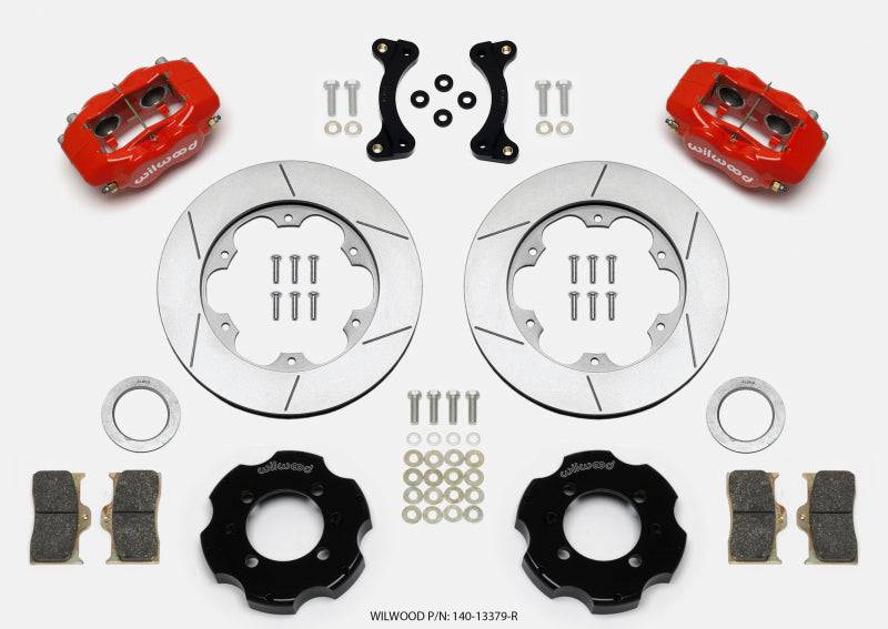 Wilwood Forged Dynalite Front Hat Kit 11.00in GT Rotor Red 95-05 Miata - Striker Modified