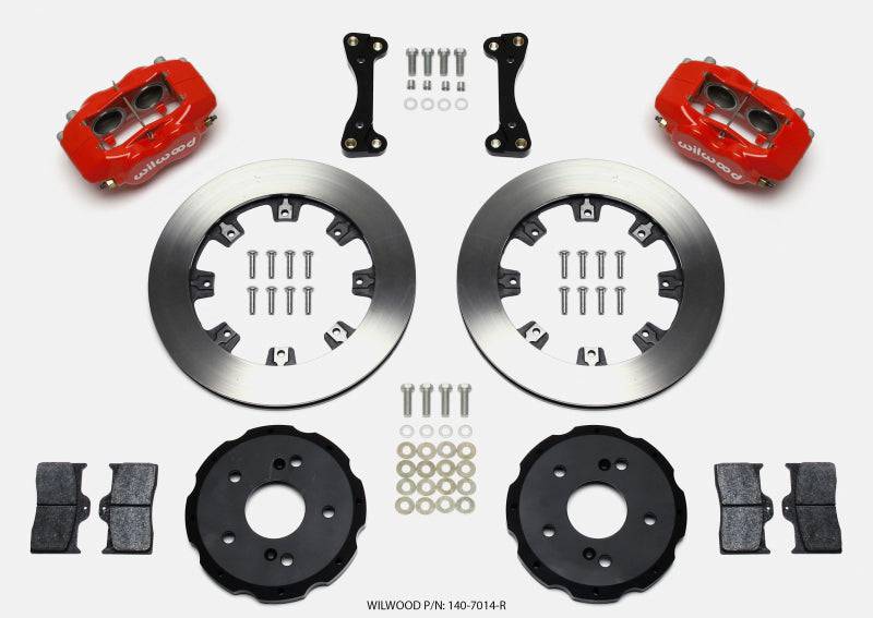 Wilwood Forged Dynalite Front Hat Kit 12.19in Red 02-06 Acura RSX-5 Lug - Striker Modified