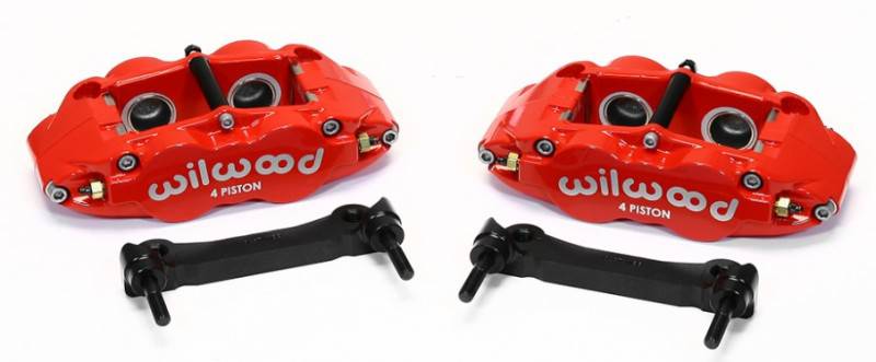 Wilwood Narrow Superlite 4R Rear Caliper & Bracket Kit - Red 97-13 C5/C6 Corvette w/ OEM Rotors - Striker Modified