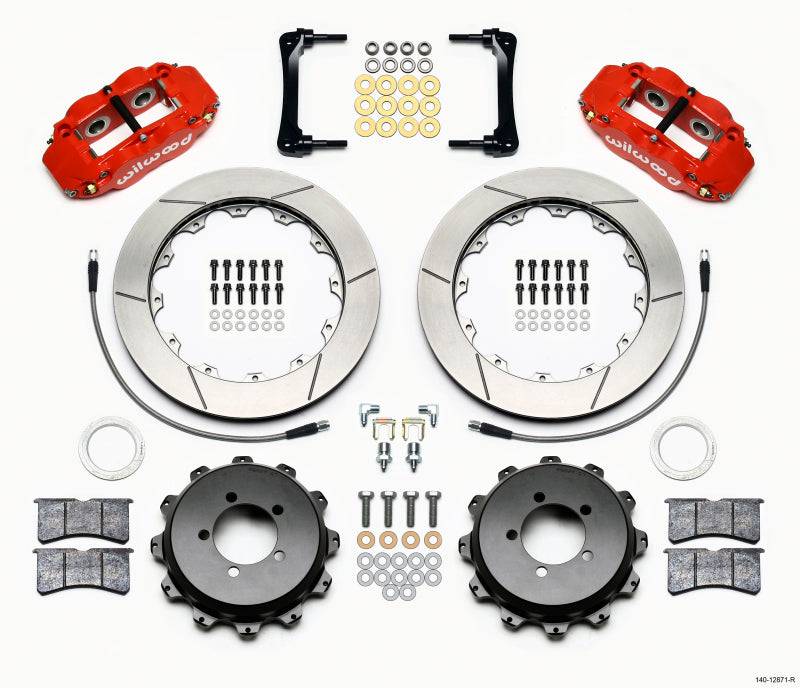 Wilwood Narrow Superlite 4R Rear Kit 12.88in Red 2012-Up Toyota / Scion FRS w/Lines - Striker Modified