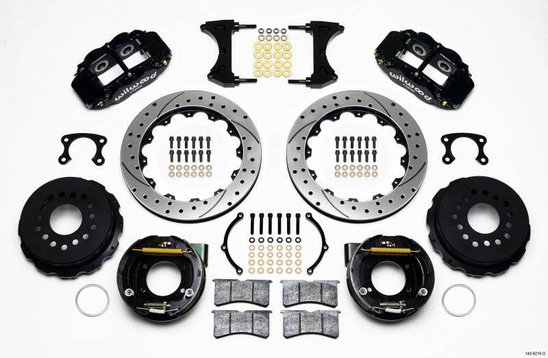 Wilwood Narrow Superlite 4R Rear P-Brk Kit 12.88in Drilled Big Ford New Style 2.50in Offset - Striker Modified