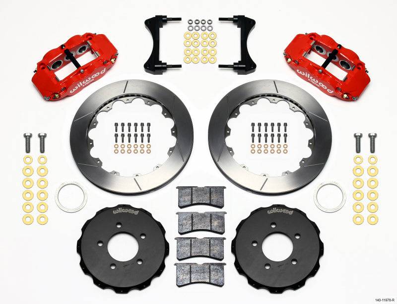 Wilwood Narrow Superlite 6R Front Hat Kit 12.88in Red 2006-Up Civic / CRZ - Striker Modified