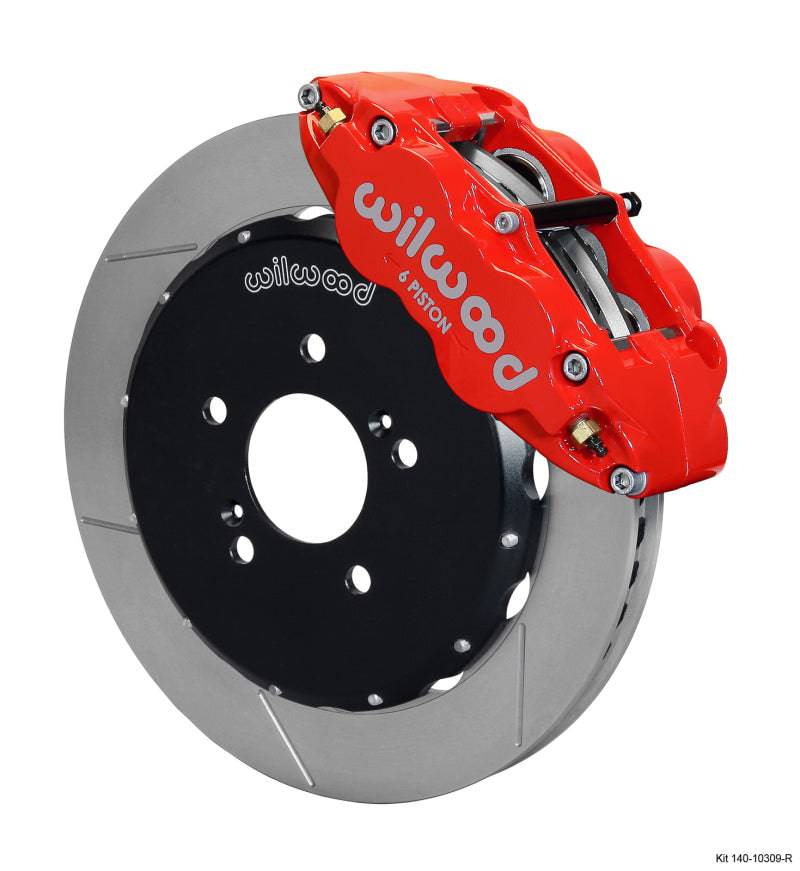 Wilwood Narrow Superlite 6R Front Hat Kit 12.88in Red Honda S2000 - Striker Modified