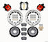 Wilwood Combination Parking Brake Rear Kit 12.88in Drilled Red Mustang 94-04 - Striker Modified