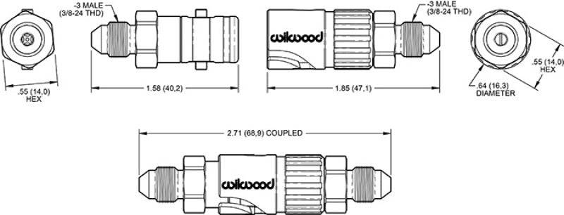 Wilwood Quick Disconnect Kit -3 AN - Striker Modified