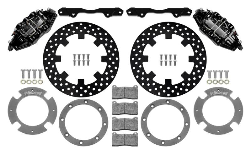Wilwood 17-21 Can-Am X3RS Black 6-Piston Front Kit 11.25in - Drilled Rotors - Striker Modified