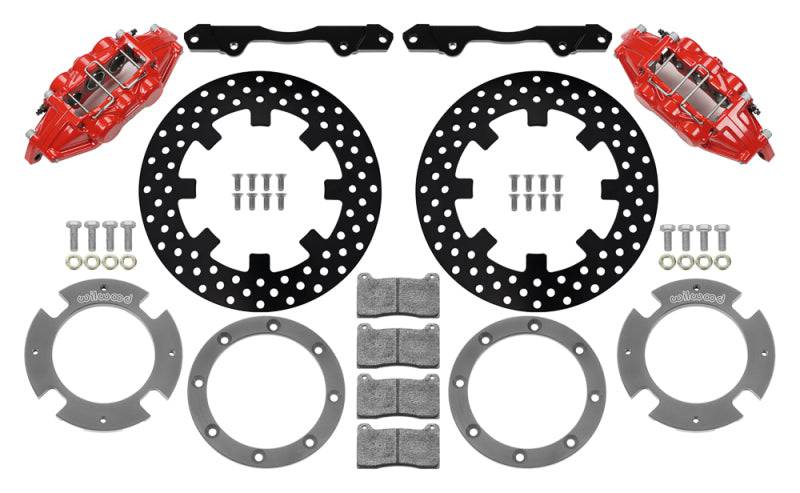 Wilwood 17-21 Can-Am X3RS Red 6-Piston Front Kit 11.25in - Drilled Rotors - Striker Modified