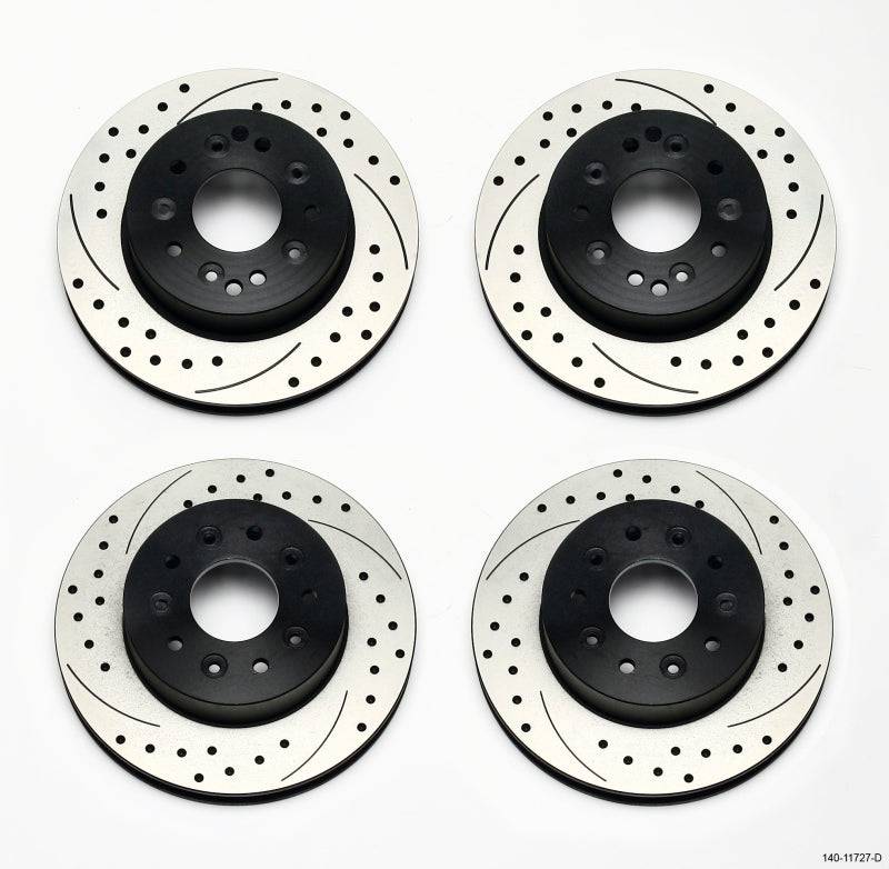 Wilwood Rotor Kit Front/Rear-Drilled 65-82 Corvette C2/C3 (1Pc Rotors) - Striker Modified