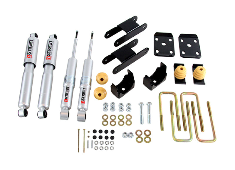 Belltech 2015 GM Colorado/Canyon Ext Cab Short Bed Lowering Kit w/ND II Shocks - 0-3in F/4in R Drop - Striker Modified