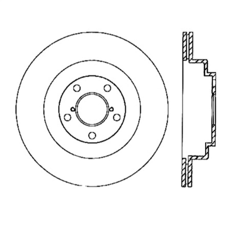 StopTech Power Slot 06-07 WRX / 05-08 LGT Rear Right Slotted Rotor - Striker Modified