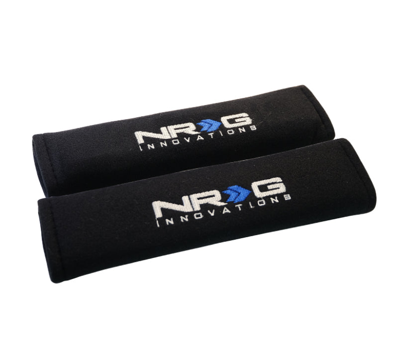 NRG Seat Belt Pads 2.7in. W x 11in. L (Black) Short - 2pc - Striker Modified