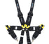 NRG FIA 6pt 2in. Shoulder Belt for HANS Device/ Rotary Cam Lock Buckle/ 3in. Waist Belt - Black - Striker Modified