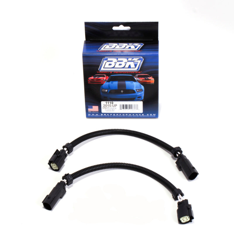 BBK 2015 Mustang GT V6 6-Pin Front O2 Sensor Wire Harness Extensions 12 (pair) - Striker Modified