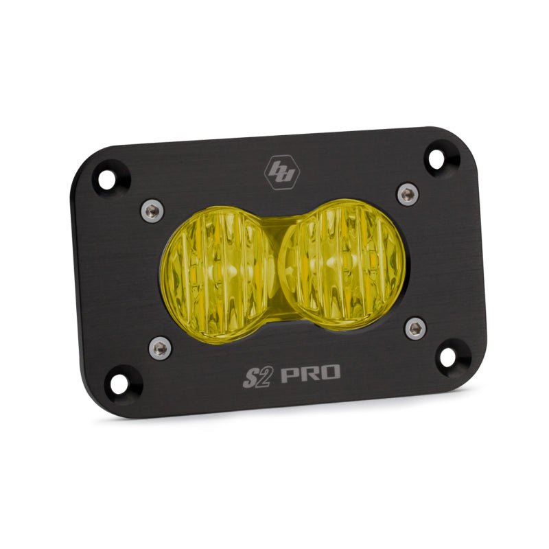 Baja Designs S2 Pro Wide Cornering Pattern Flush Mount LED Light - Amber - Striker Modified
