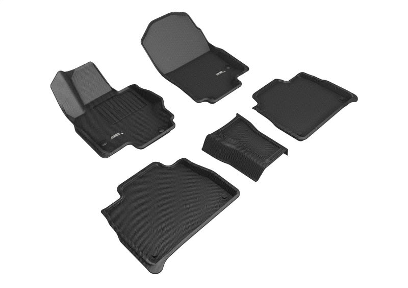 3D MAXpider 20-22 Mercedes-Benz GLE-Class 5-Seat Kagu 1st & 2nd Row Floormat - Black - Striker Modified