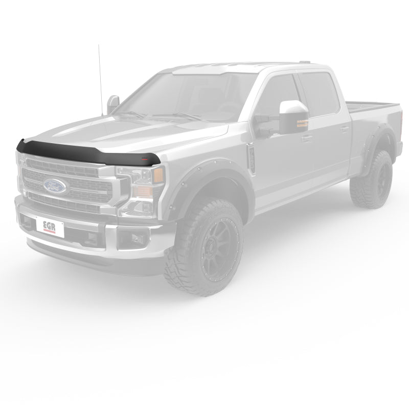 EGR 17+ Ford F-250/F-350 Superguard Hood Shield - Smoke Finish - Striker Modified