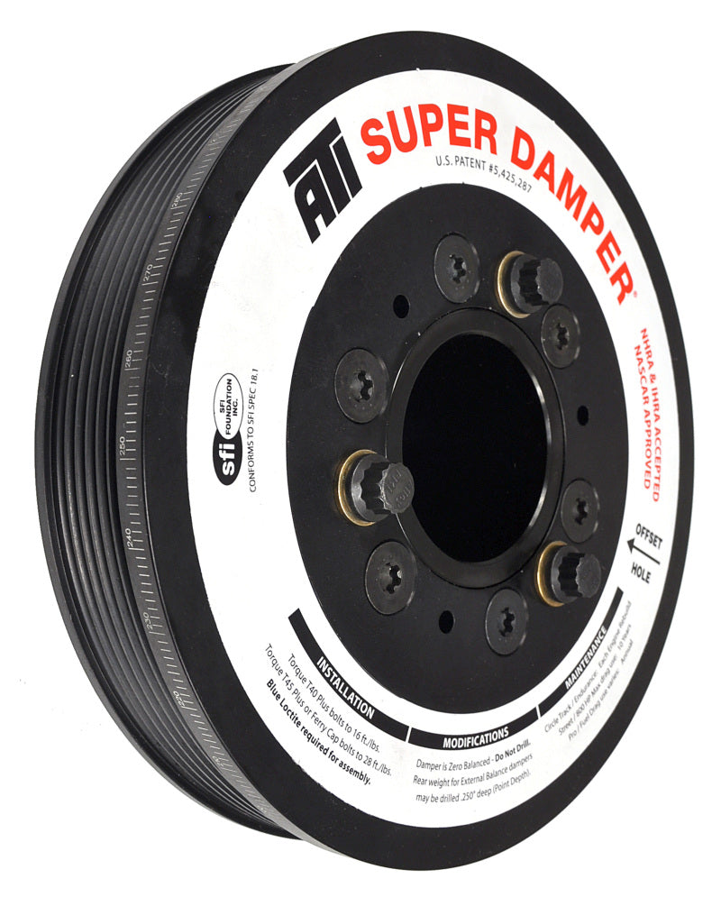 ATI Damper - 7.48in - Alum LW - 6 Grv - LS1/LS2 - F & V Body - No A/C - 3 Ring - Striker Modified