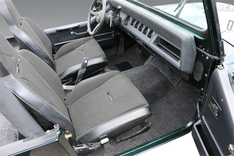 BedRug 76-95 Jeep CJ-7/YJ Front Kit 8pc Floor Kit (Incl Heat Shields) - Striker Modified