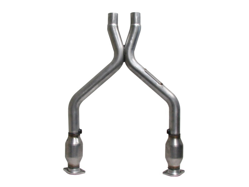 BBK 11-14 Mustang 3.7 V6 Short Mid X Pipe With Catalytic Converters 2-1/2 For BBK Long Tube Headers - Striker Modified