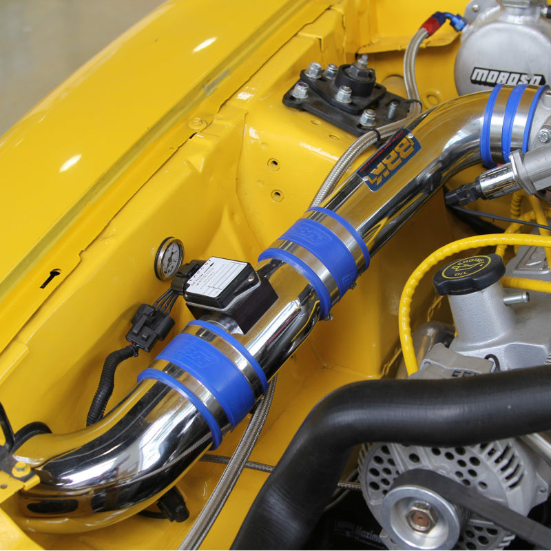 BBK 86-93 Mustang 5.0 Cold Air Intake Kit - Fenderwell Style - Chrome Finish - Striker Modified