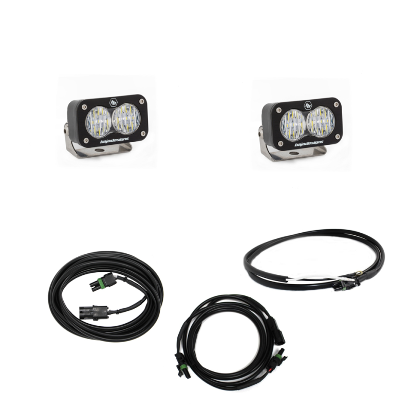 Baja Designs Jeep JL LED Light Kit Reverse Kit w/ Upfitter Dual S2 Sport w/C - Striker Modified