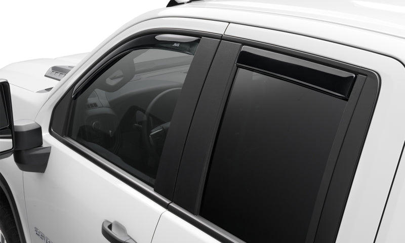 AVS 22-23 Toyota Tundra CC/CrewMax In-Channel Ventvisor Front & Rear Window Deflectors 4pc - Smoke - Striker Modified