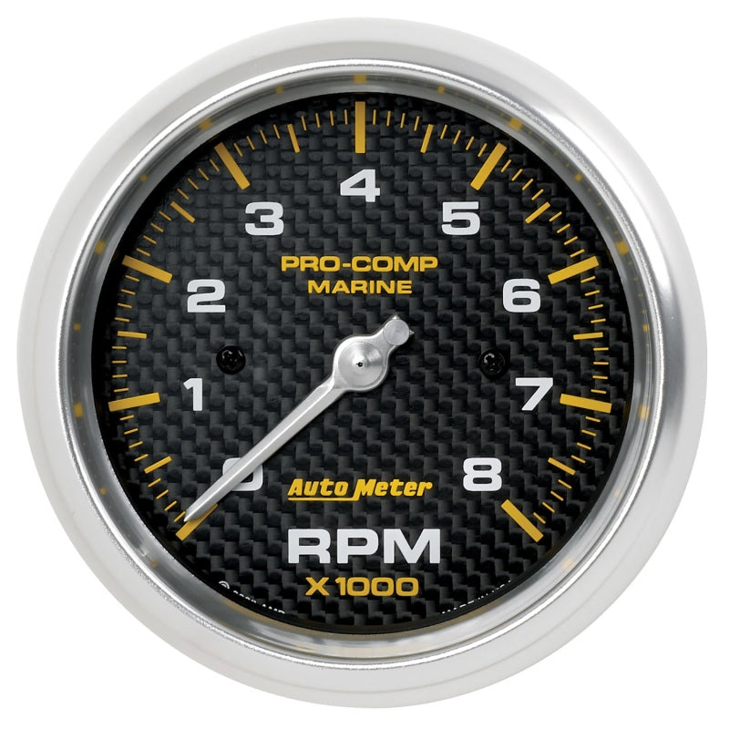 Autometer Marine Carbon Fiber 3-3/8in 8k RPM Tachometer - Striker Modified