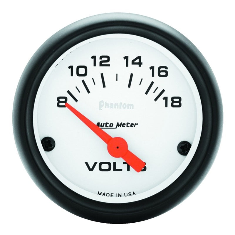 Autometer Phantom 52mm 8-18V Electronic Voltmeter Gauge - Striker Modified