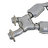 BBK 96-98 Mustang 4.6 GT High Flow X Pipe With Catalytic Converters - 2-1/2 - Striker Modified