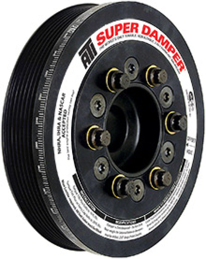 ATI Damper - 8.074in - Alum - 10 & 6 Grv - Ford Coyote 5.0 - 20 Per OD - w/A/C Pulley - Striker Modified
