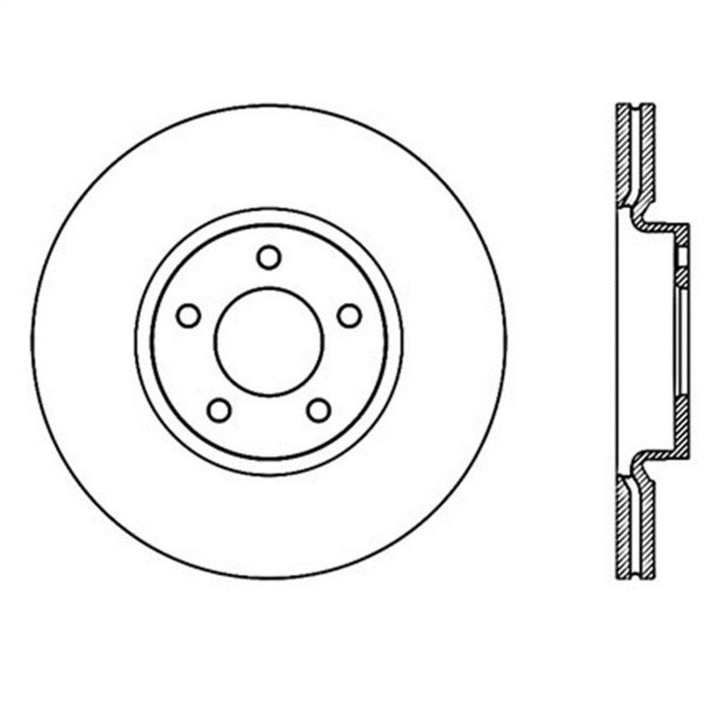StopTech Power Slot 07-09 Mazdaspeed3 Slotted Right Front Rotor - Striker Modified