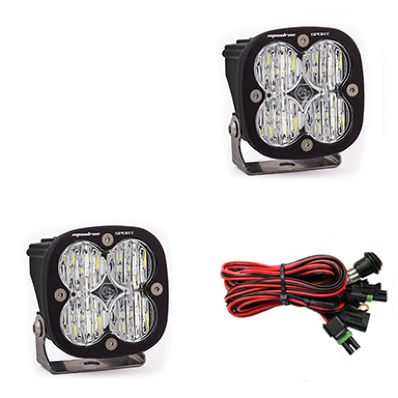 Baja Designs Squadron Sport Wide Cornering Pair LED Light Pods - Clear - Striker Modified