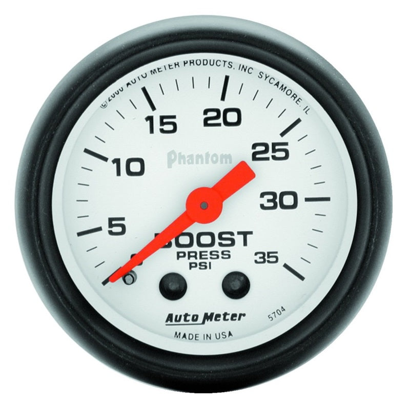 Autometer Phantom 52mm 35 PSI Mechanical Boost Gauge - Striker Modified