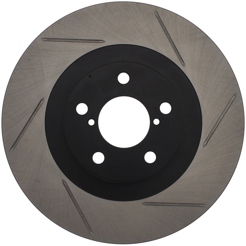 StopTech Power Slot 02-10 WRX Front Right Sportstop Slotted Rotor - Striker Modified