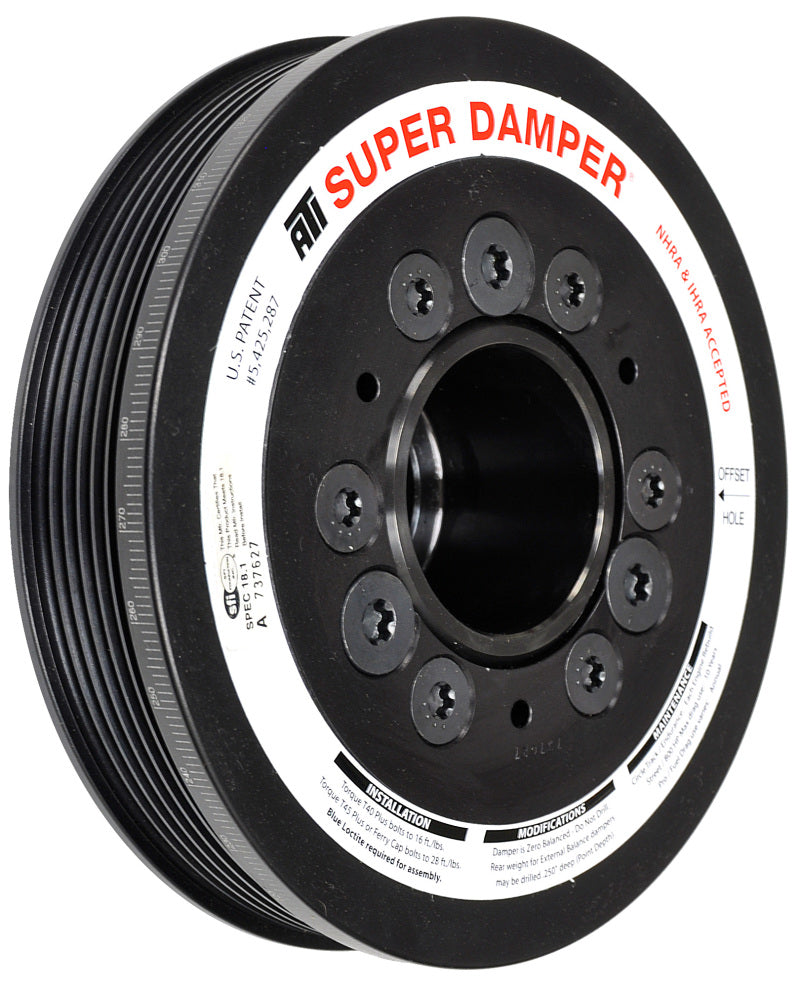 ATI Damper - 6.78in - AL - 6 Grv - 10 Per UD - LS1/2/3/6/L76 - 97-13 28T 8mm HTD Drive Rear - 3 Rng - Striker Modified