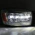 AlphaRex 06-08 Dodge Ram 1500HD NOVA LED Proj Headlights Plank Style Blk w/Seq Signal/DRL/Amber LED - Striker Modified