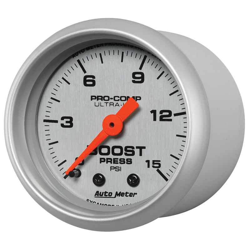 Autometer Ultra-Lite 52mm 0-15 PSI Mechanical Boost Gauge - Striker Modified