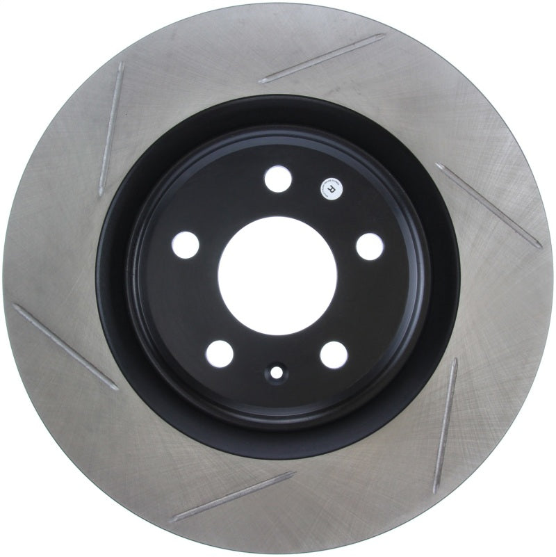 StopTech Power Slot 12-13 Audi A6 Quattro/11-12 A7 Quattro / 10-13 S4 Rear Right Slotted Rotor - Striker Modified