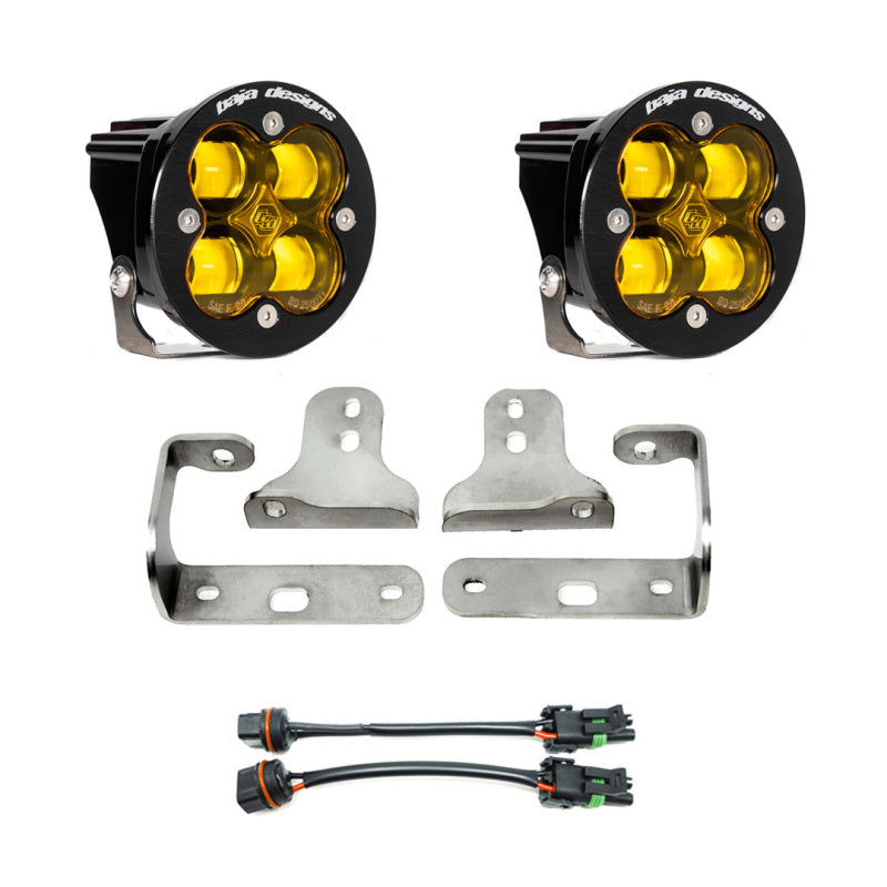 Baja Designs 2018+ Wrangler JL Rubicon Sport Fog Light Pocket Kit - Amber - Striker Modified