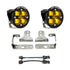 Baja Designs 2018+ Wrangler JL Rubicon Sport Fog Light Pocket Kit - Amber - Striker Modified