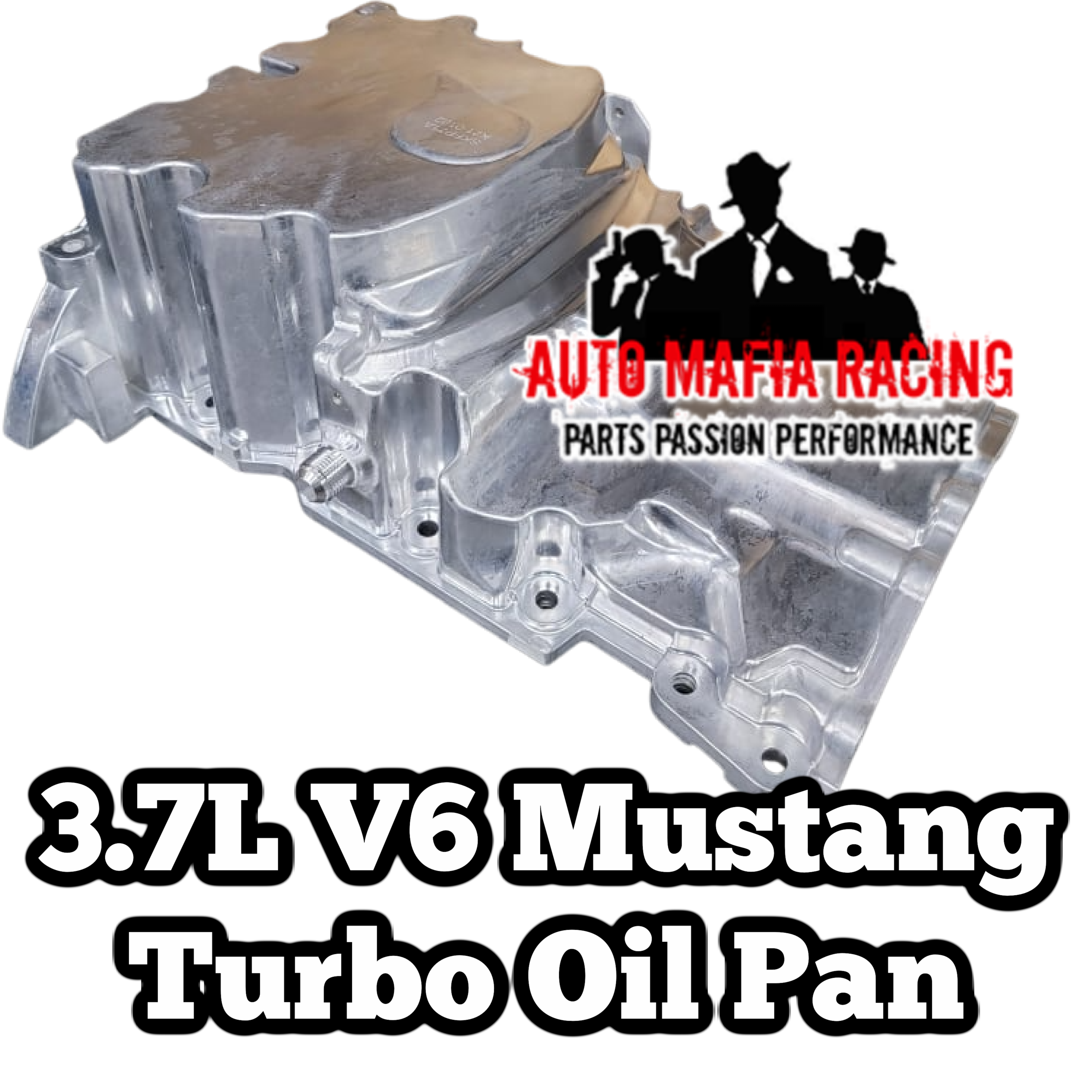 3.7L V6 Mustang Turbo Oil Pan (-10AN Welded Drain Fitting) - Striker Modified