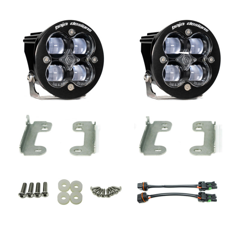 Baja Designs 18-20 Jeep Wrangler JL Sahara Fog Squadron Sport Fog Pocket Kit - Clear - Striker Modified