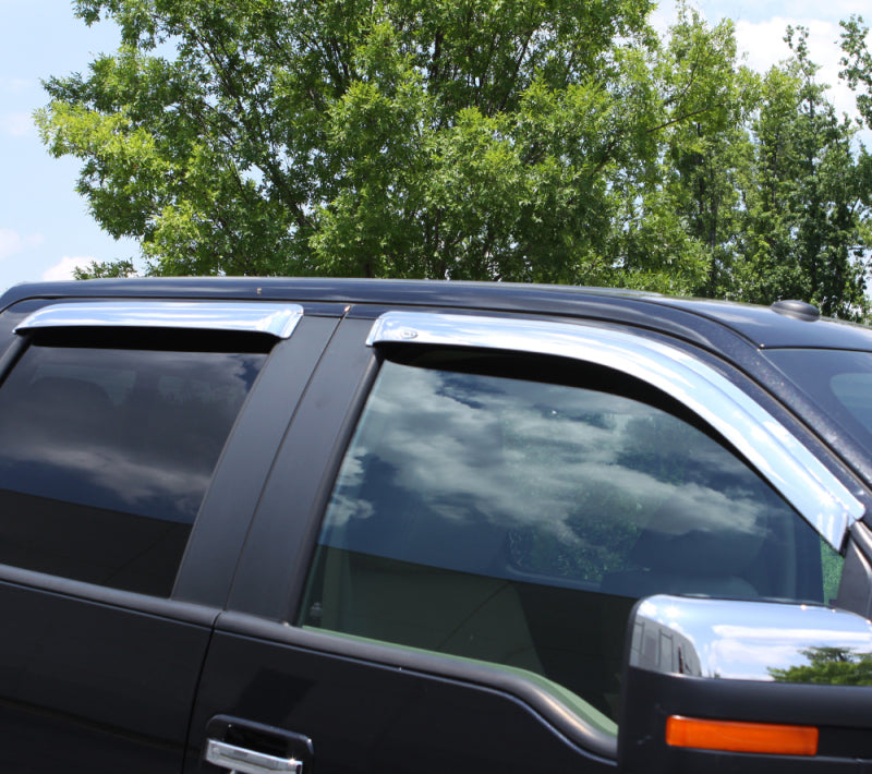 AVS 20-22 Chevrolet Silverado 1500 LTD Ext. Cab/DC F&R Ventvisor Window Deflectors 4pc - Chrome - Striker Modified