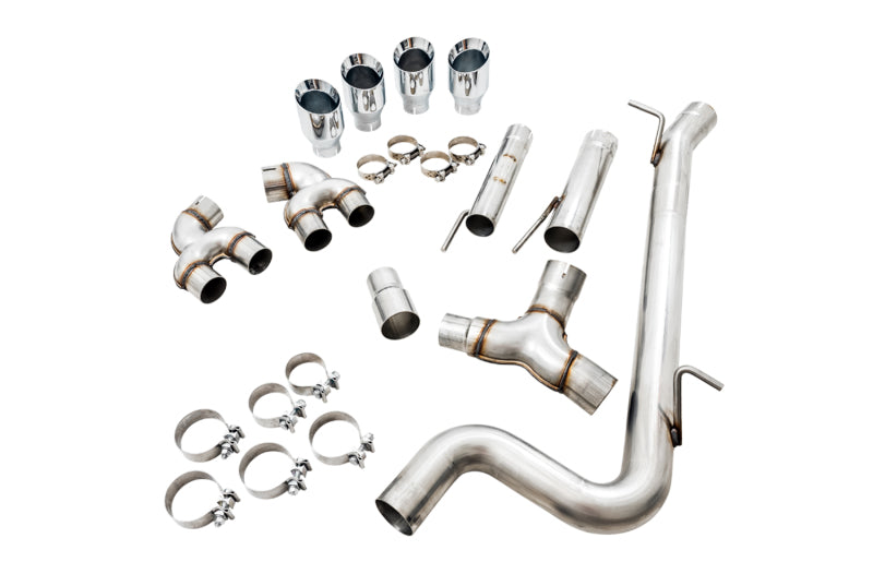 AWE Tuning Mk7 Golf R Track Edition Exhaust w/Chrome Silver Tips 102mm - Striker Modified